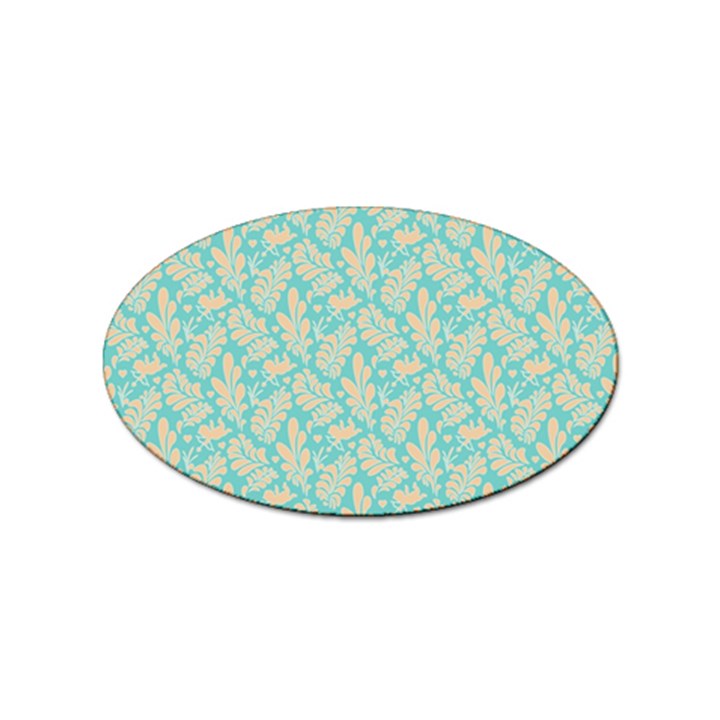 Contrasting Leaves Sticker Oval (100 pack)