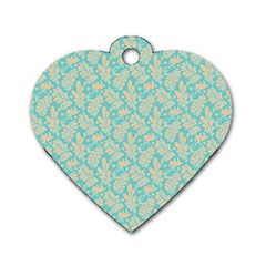 Contrasting Leaves Dog Tag Heart (two Sides) by ConteMonfrey