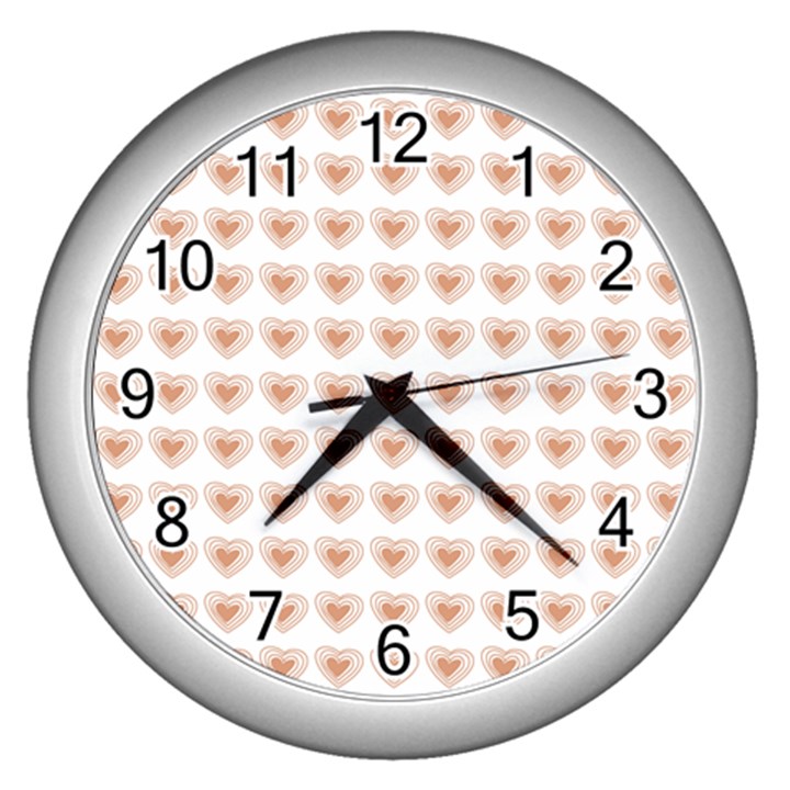 Sweet Hearts Wall Clock (Silver)