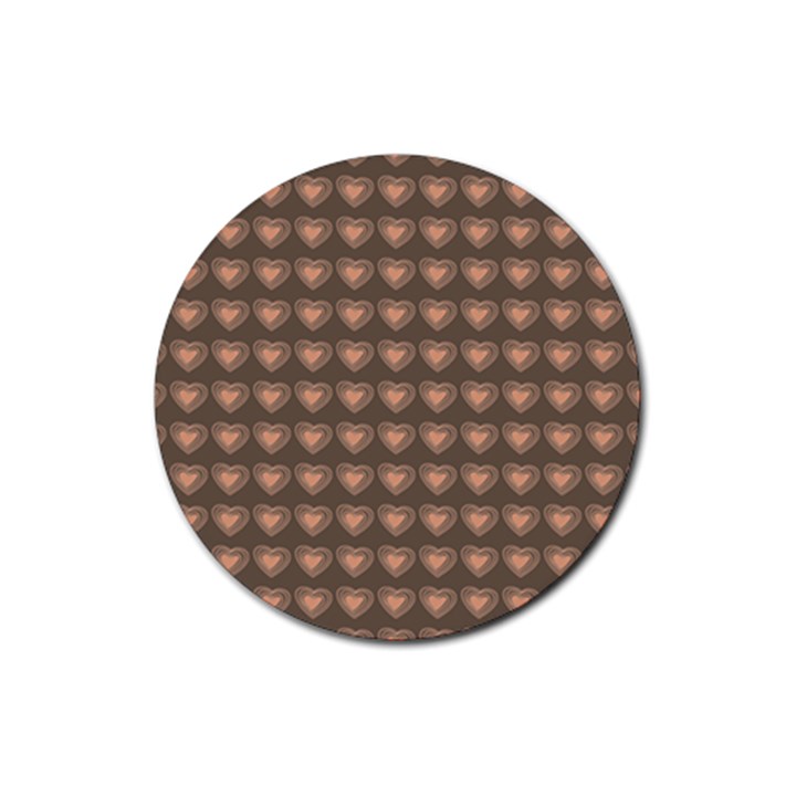 Sweet Hearts  Candy Vibes Rubber Round Coaster (4 pack)