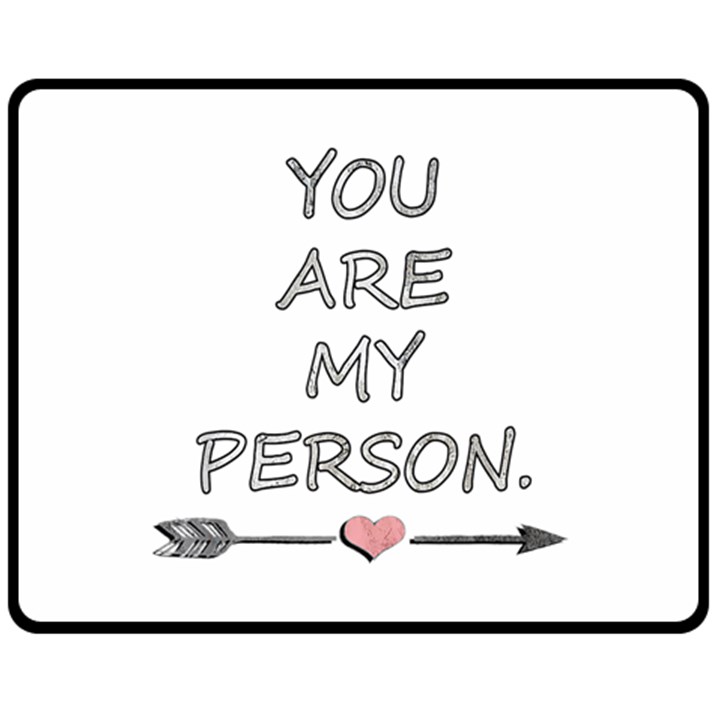 You Are My Person Double Sided Fleece Blanket (Medium) 