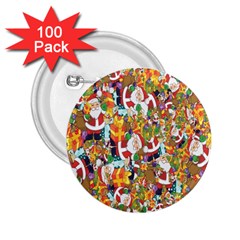 Background-santaclaus-gift-christmas 2 25  Buttons (100 Pack)  by nateshop