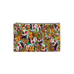 Background-santaclaus-gift-christmas Cosmetic Bag (small) by nateshop