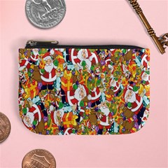 Background-santaclaus-gift-christmas Mini Coin Purse by nateshop