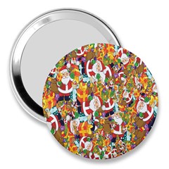 Background-santaclaus-gift-christmas 3  Handbag Mirrors by nateshop