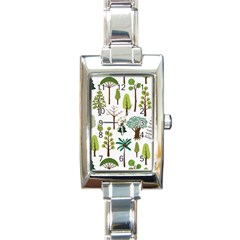 Chrismas Tree Greeen  Rectangle Italian Charm Watch