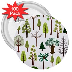 Chrismas Tree Greeen  3  Buttons (100 pack) 