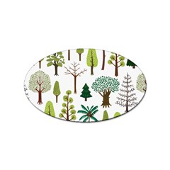 Chrismas Tree Greeen  Sticker Oval (10 pack)