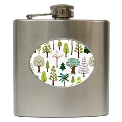 Chrismas Tree Greeen  Hip Flask (6 Oz) by nateshop