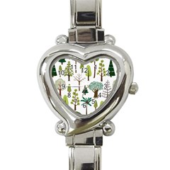 Chrismas Tree Greeen  Heart Italian Charm Watch