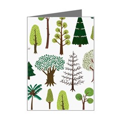 Chrismas Tree Greeen  Mini Greeting Card by nateshop