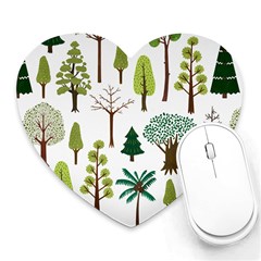 Chrismas Tree Greeen  Heart Mousepad