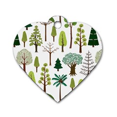 Chrismas Tree Greeen  Dog Tag Heart (One Side)