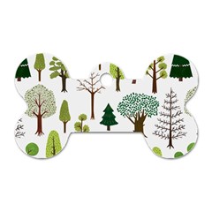 Chrismas Tree Greeen  Dog Tag Bone (Two Sides)