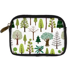 Chrismas Tree Greeen  Digital Camera Leather Case