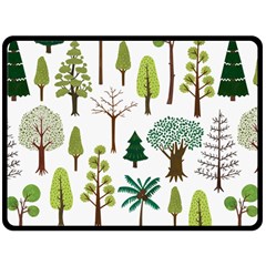 Chrismas Tree Greeen  Fleece Blanket (Large) 