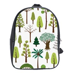 Chrismas Tree Greeen  School Bag (XL)