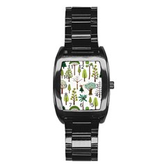 Chrismas Tree Greeen  Stainless Steel Barrel Watch by nateshop