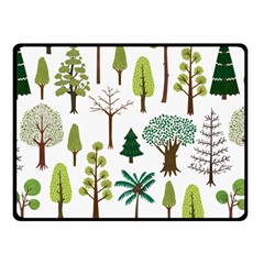 Chrismas Tree Greeen  Double Sided Fleece Blanket (Small) 