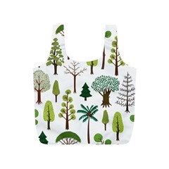 Chrismas Tree Greeen  Full Print Recycle Bag (S)