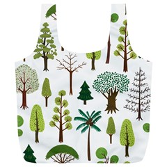 Chrismas Tree Greeen  Full Print Recycle Bag (xl) by nateshop