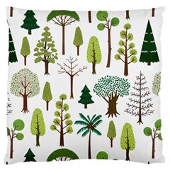 Chrismas Tree Greeen  Large Flano Cushion Case (One Side)