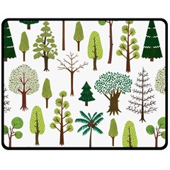 Chrismas Tree Greeen  Double Sided Fleece Blanket (medium)  by nateshop