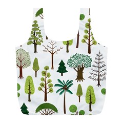 Chrismas Tree Greeen  Full Print Recycle Bag (l) by nateshop