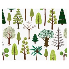 Chrismas Tree Greeen  Double Sided Flano Blanket (Medium) 