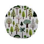 Chrismas Tree Greeen  Standard 15  Premium Flano Round Cushions Front