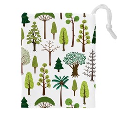 Chrismas Tree Greeen  Drawstring Pouch (5XL)