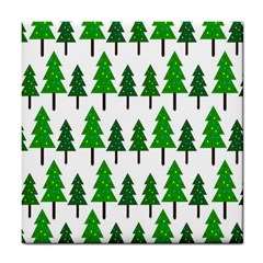 Chrismas Tree Greeen Tile Coaster by nateshop