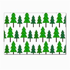 Chrismas Tree Greeen Postcard 4 x 6  (pkg Of 10) by nateshop