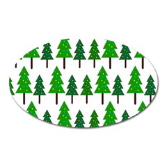 Chrismas Tree Greeen Oval Magnet by nateshop