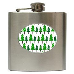 Chrismas Tree Greeen Hip Flask (6 Oz) by nateshop