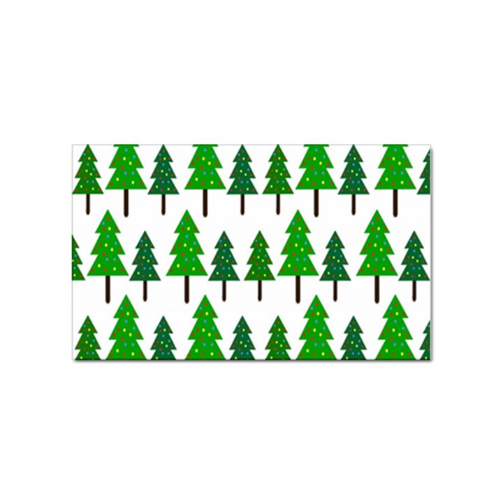 Chrismas Tree Greeen Sticker Rectangular (10 pack)