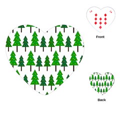 Chrismas Tree Greeen Playing Cards Single Design (heart) by nateshop