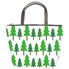 Chrismas Tree Greeen Bucket Bag by nateshop