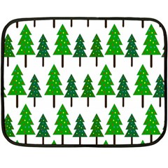 Chrismas Tree Greeen Double Sided Fleece Blanket (mini)  by nateshop