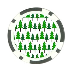 Chrismas Tree Greeen Poker Chip Card Guard (10 Pack) by nateshop