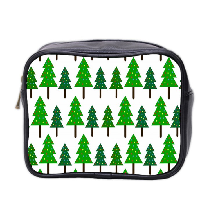 Chrismas Tree Greeen Mini Toiletries Bag (Two Sides)