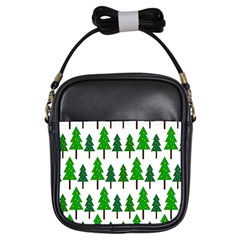 Chrismas Tree Greeen Girls Sling Bag by nateshop