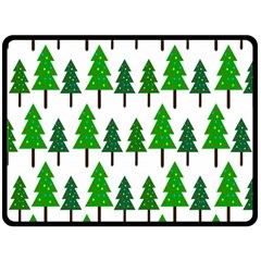 Chrismas Tree Greeen Fleece Blanket (large)  by nateshop