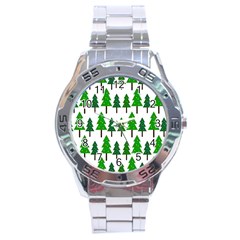 Chrismas Tree Greeen Stainless Steel Analogue Watch by nateshop