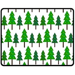 Chrismas Tree Greeen Double Sided Fleece Blanket (medium)  by nateshop