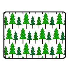 Chrismas Tree Greeen Double Sided Fleece Blanket (small)  by nateshop