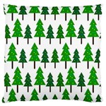 Chrismas Tree Greeen Large Flano Cushion Case (Two Sides) Front