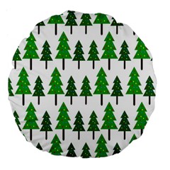 Chrismas Tree Greeen Large 18  Premium Flano Round Cushions by nateshop