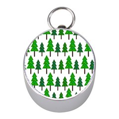 Chrismas Tree Greeen Mini Silver Compasses by nateshop