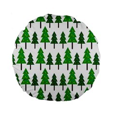 Chrismas Tree Greeen Standard 15  Premium Flano Round Cushions by nateshop